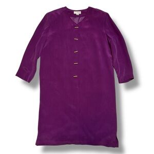 Vintage silk Shomi by Miller Shor purple midi dress
